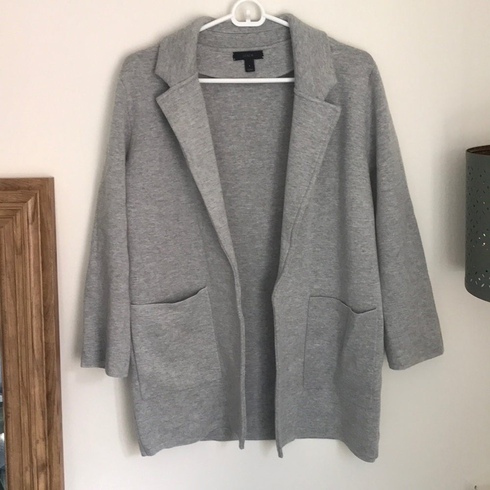 J.Crew gray jersey blazer